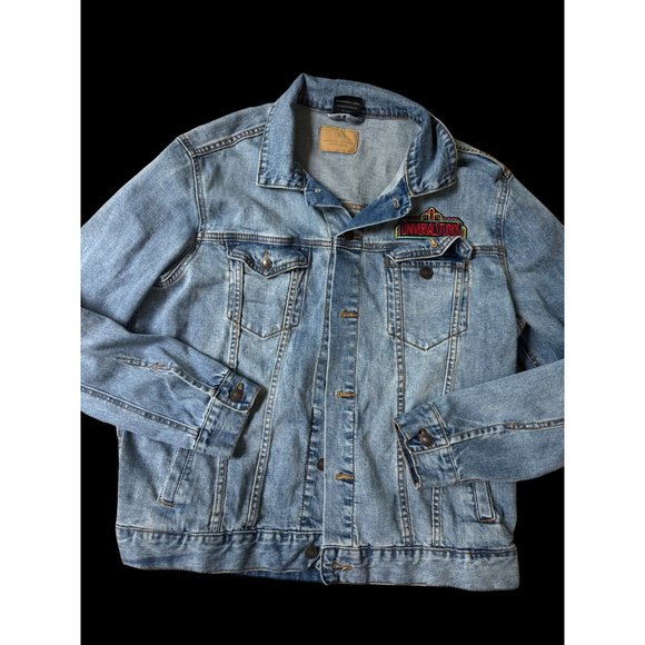 Universal Studios Florida Retro Marquee Logo Denim Jean Jacket L - Picture 2 of 9